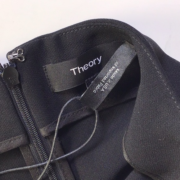 Theory Black Double Stretch Mini Abrilin Skirt-NWT made in the USA - Picture 5 of 8